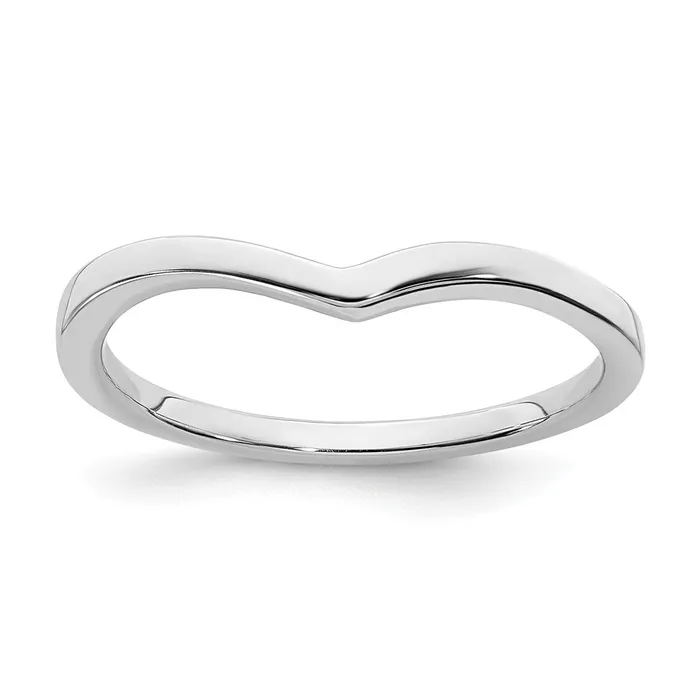 Rings Goldia 14k White Gold Contoured Band