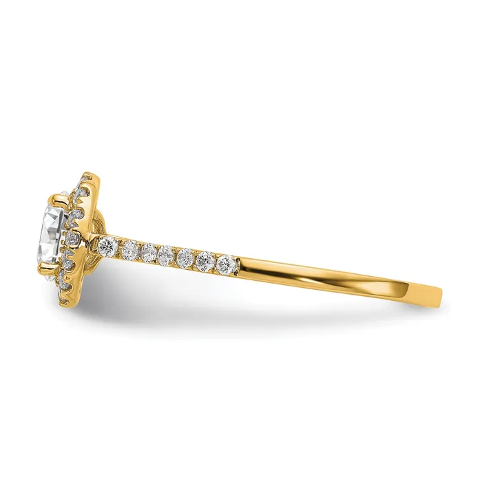Rings Goldia 14k Yellow Gold 14 Ct Lab Grown Diamond VSSI G 1 Ct Center Halo Engagement Ring