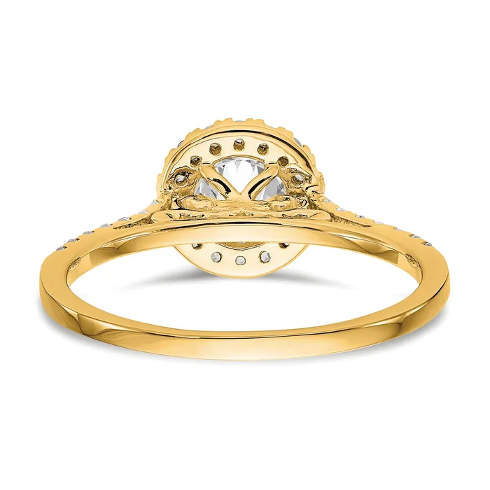 Rings Goldia 14k Yellow Gold 14 Ct Lab Grown Diamond VSSI G 1 Ct Center Halo Engagement Ring