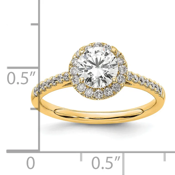 Rings Goldia 14k Yellow Gold 14 Ct Lab Grown Diamond VSSI G 1 Ct Center Halo Engagement Ring