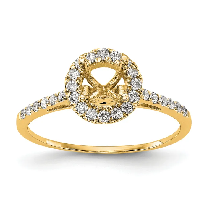 Rings Goldia 14k Yellow Gold 14 Ct Lab Grown Diamond VSSI G 1 Ct Center Halo Engagement Ring