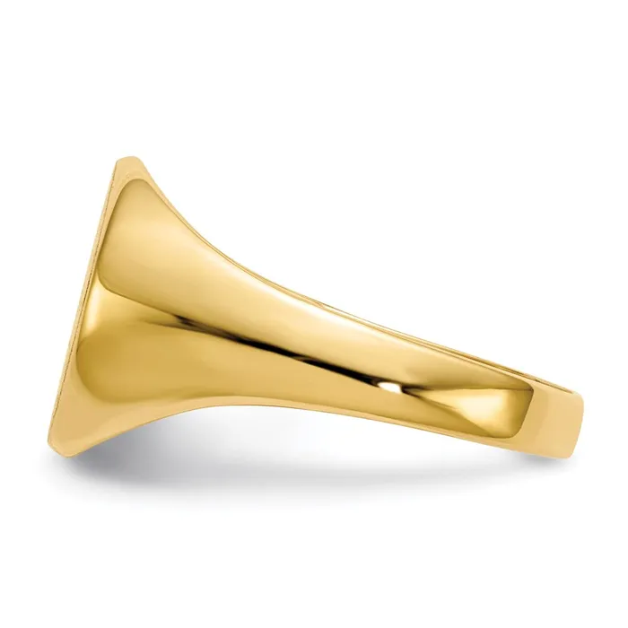 Rings Goldia 14K Yellow Gold 115x120mm Closed Back Signet Ring