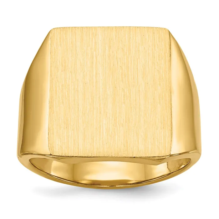 Rings Goldia 14K Yellow Gold 150x1700mm Closed Back Mens Signet Ring Rings Goldia 14K Yellow Gold 150x1700mm Closed Back Mens Signet Ring