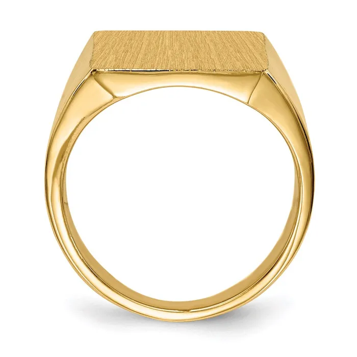 Rings Goldia 14K Yellow Gold 150x1700mm Closed Back Mens Signet Ring