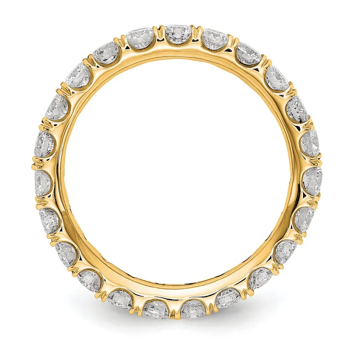 Rings Goldia 14k Yellow Gold 2 Ct Lab Grown Diamond VSSI G Shared Prong Eternity Band Ring
