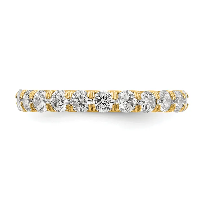 Rings Goldia 14k Yellow Gold 2 Ct Lab Grown Diamond VSSI G Shared Prong Eternity Band Ring