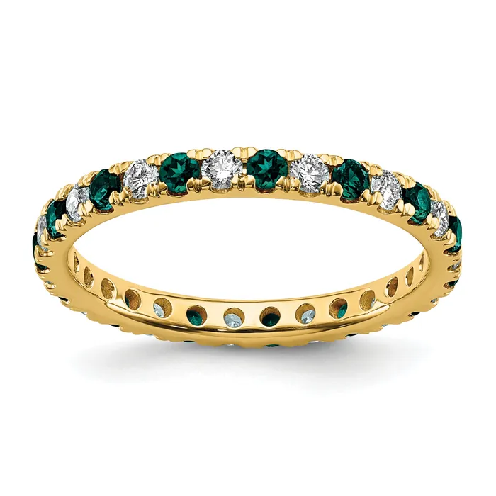 Rings Goldia 14k Yellow Gold 38 Ct Lab Grown Diamond VSSI G and Lab Created Alexandrite Eternity Band Ring Rings Goldia 14k Yellow Gold 38 Ct Lab Grown Diamond VSSI G and Lab Created Alexandrite Eternity Band Ring