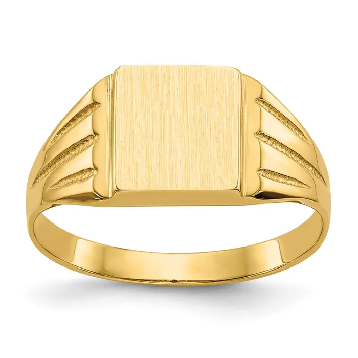 Rings Goldia 14K Yellow Gold 90x80mm Open Back Signet Ring