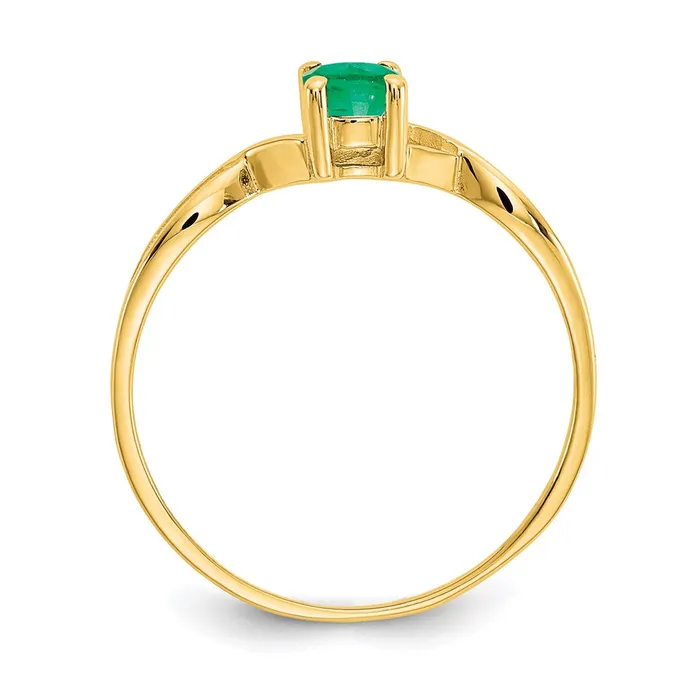 Rings Goldia 14K Yellow Gold Emerald Birthstone Ring