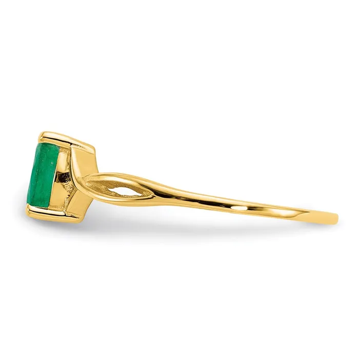Rings Goldia 14K Yellow Gold Emerald Birthstone Ring