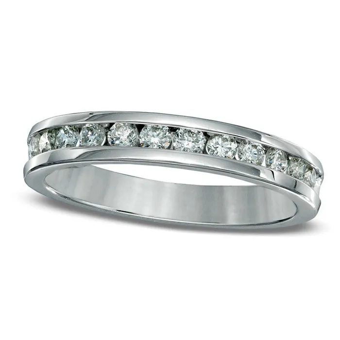 Rings Goldia Previously Owned 050 CT TW Natural Diamond Anniversary Band in Solid 10K White Gold Rings Goldia Previously Owned 050 CT TW Natural Diamond Anniversary Band in Solid 10K White Gold