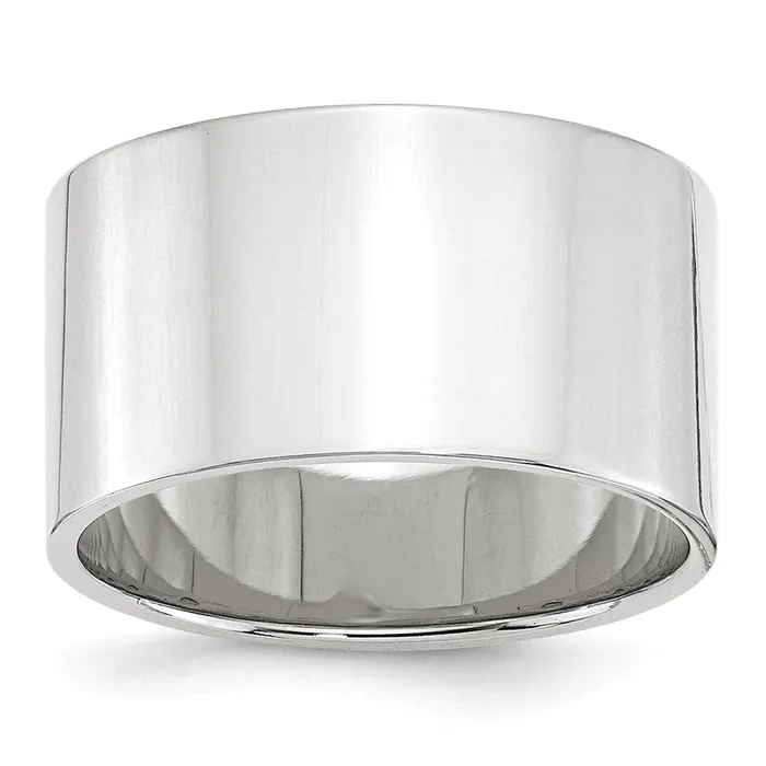 Rings Goldia Solid 10K White Gold 12mm Light Weight Flat MensWomens Wedding Band Ring Size 45 Rings Goldia Solid 10K White Gold 12mm Light Weight Flat MensWomens Wedding Band Ring Size 45
