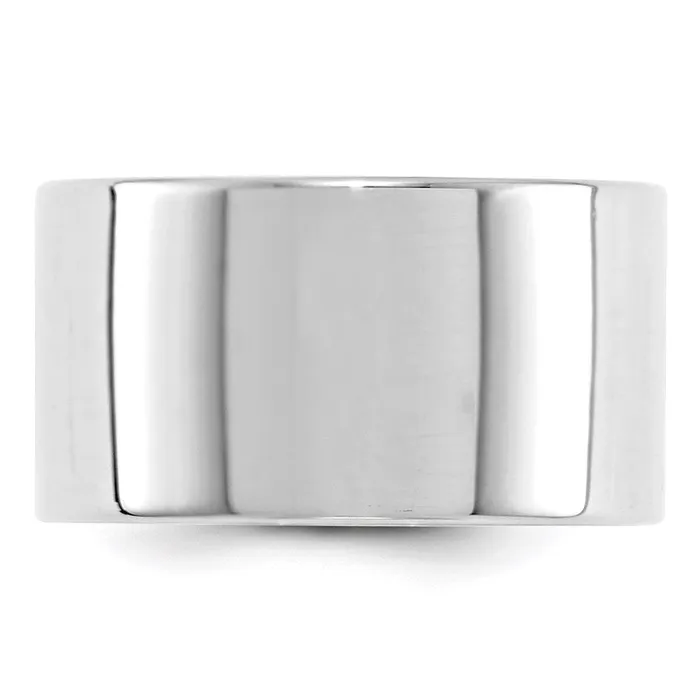 Rings Goldia Solid 10K White Gold 12mm Light Weight Flat MensWomens Wedding Band Ring Size 45 Rings Goldia Solid 10K White Gold 12mm Light Weight Flat MensWomens Wedding Band Ring Size 45