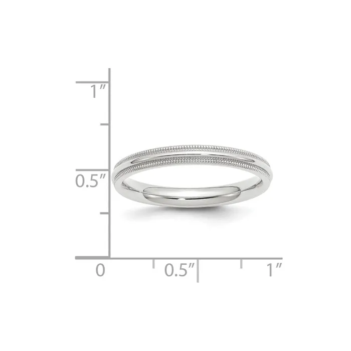 Rings Goldia Solid 10K White Gold 3mm Milgrain Comfort Fit MensWomens Wedding Band Ring Size 125 Rings Goldia Solid 10K White Gold 3mm Milgrain Comfort Fit MensWomens Wedding Band Ring Size 125