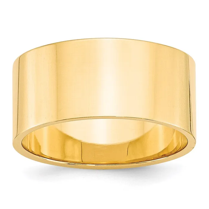 Rings Goldia Solid 10K Yellow Gold 10mm Light Weight Flat MensWomens Wedding Band Ring Size 115 Rings Goldia Solid 10K Yellow Gold 10mm Light Weight Flat MensWomens Wedding Band Ring Size 115