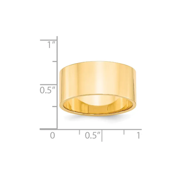 Rings Goldia Solid 10K Yellow Gold 10mm Light Weight Flat MensWomens Wedding Band Ring Size 115 Rings Goldia Solid 10K Yellow Gold 10mm Light Weight Flat MensWomens Wedding Band Ring Size 115