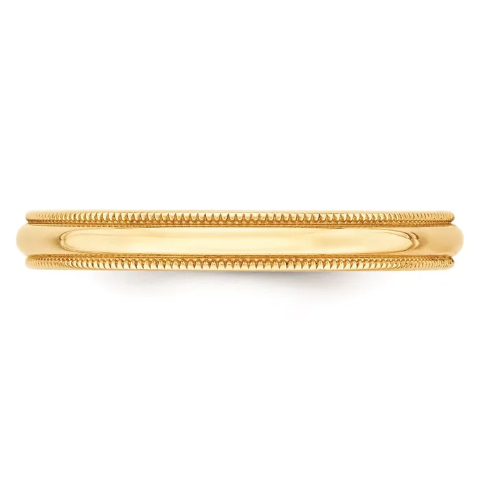 Rings Goldia Solid 10K Yellow Gold 3mm Light Weight Milgrain Half Round MensWomens Wedding Band Ring Size 65 Rings Goldia Solid 10K Yellow Gold 3mm Light Weight Milgrain Half Round MensWomens Wedding Band Ring Size 65