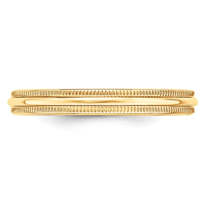 Rings Goldia Solid 10K Yellow Gold 3mm Light Weight Milgrain Half Round MensWomens Wedding Band Ring Size 65 Rings Goldia Solid 10K Yellow Gold 3mm Light Weight Milgrain Half Round MensWomens Wedding Band Ring Size 65