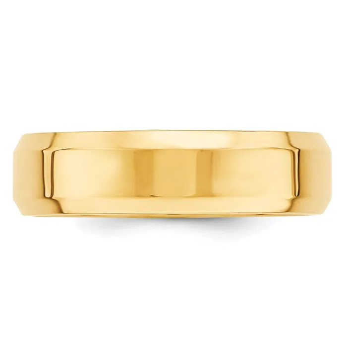 Rings Goldia Solid 10K Yellow Gold 6mm Bevel Edge Comfort Fit MensWomens Wedding Band Ring Size 10 Rings Goldia Solid 10K Yellow Gold 6mm Bevel Edge Comfort Fit MensWomens Wedding Band Ring Size 10
