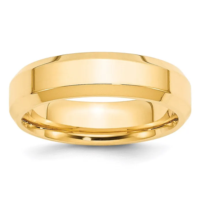 Rings Goldia Solid 10K Yellow Gold 6mm Bevel Edge Comfort Fit MensWomens Wedding Band Ring Size 105 Rings Goldia Solid 10K Yellow Gold 6mm Bevel Edge Comfort Fit MensWomens Wedding Band Ring Size 105