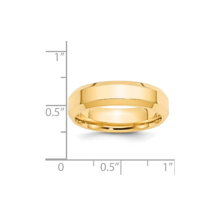 Rings Goldia Solid 10K Yellow Gold 6mm Bevel Edge Comfort Fit MensWomens Wedding Band Ring Size 105 Rings Goldia Solid 10K Yellow Gold 6mm Bevel Edge Comfort Fit MensWomens Wedding Band Ring Size 105