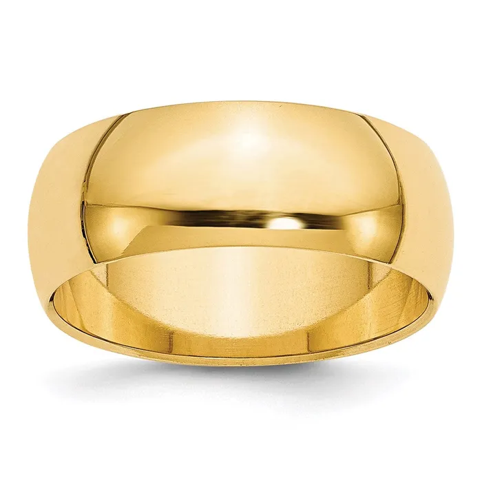 Rings Goldia Solid 10K Yellow Gold 8mm HalfRound Wedding MensWomens Wedding Band Ring Size 8 Rings Goldia Solid 10K Yellow Gold 8mm HalfRound Wedding MensWomens Wedding Band Ring Size 8