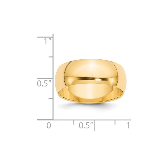 Rings Goldia Solid 10K Yellow Gold 8mm HalfRound Wedding MensWomens Wedding Band Ring Size 8 Rings Goldia Solid 10K Yellow Gold 8mm HalfRound Wedding MensWomens Wedding Band Ring Size 8