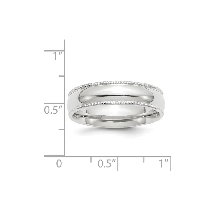 Rings Goldia Solid 14K White Gold 6mm Milgrain Comfort Fit MensWomens Wedding Band Ring Size 85 Rings Goldia Solid 14K White Gold 6mm Milgrain Comfort Fit MensWomens Wedding Band Ring Size 85