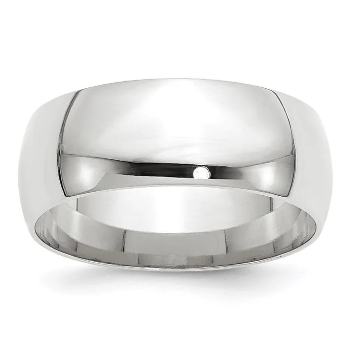 Rings Goldia Solid 14K White Gold 8mm Light Weight Comfort Fit MensWomens Wedding Band Ring Size 6 Rings Goldia Solid 14K White Gold 8mm Light Weight Comfort Fit MensWomens Wedding Band Ring Size 6