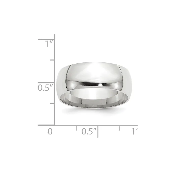 Rings Goldia Solid 14K White Gold 8mm Light Weight Comfort Fit MensWomens Wedding Band Ring Size 6 Rings Goldia Solid 14K White Gold 8mm Light Weight Comfort Fit MensWomens Wedding Band Ring Size 6