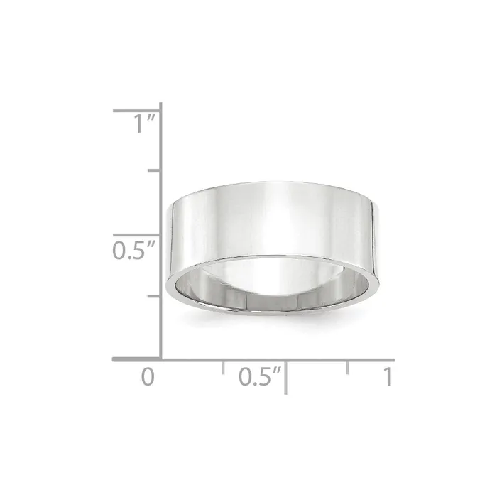 Rings Goldia Solid 14K White Gold 8mm Light Weight Flat MensWomens Wedding Band Ring Size 125 Rings Goldia Solid 14K White Gold 8mm Light Weight Flat MensWomens Wedding Band Ring Size 125