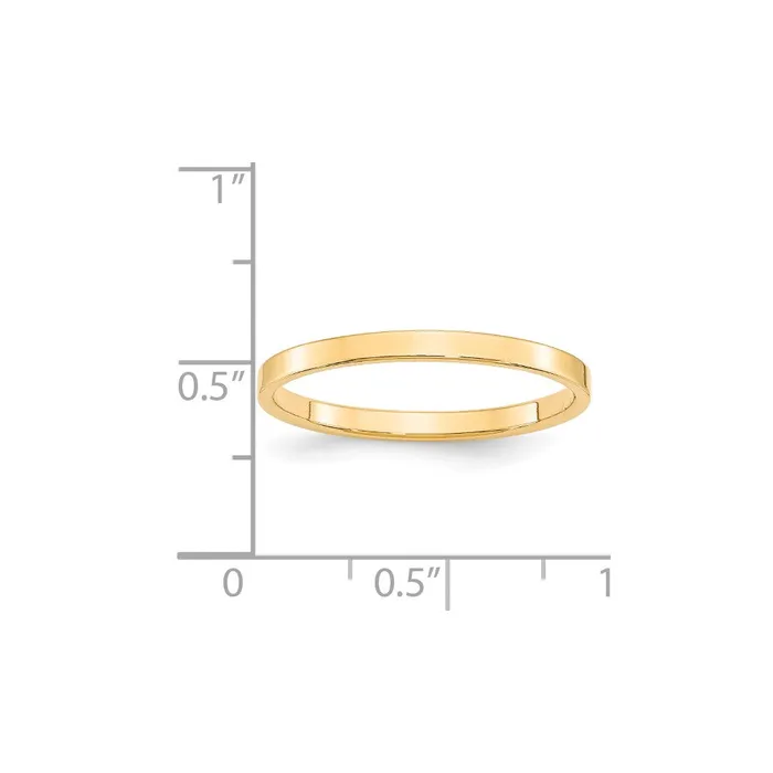 Rings Goldia Solid 14K Yellow Gold 2mm Light Weight Flat MensWomens Wedding Band Ring Size 105 Rings Goldia Solid 14K Yellow Gold 2mm Light Weight Flat MensWomens Wedding Band Ring Size 105