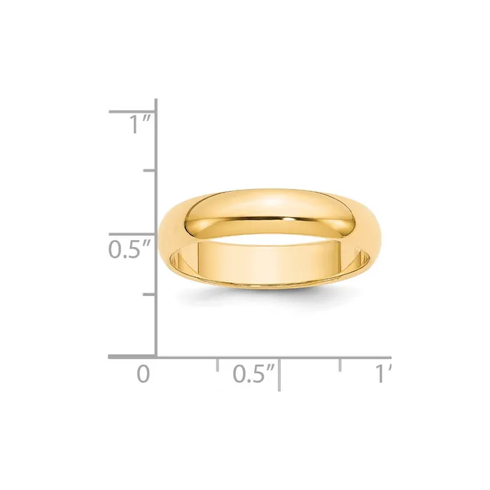 Rings Goldia Solid 14K Yellow Gold 5mm HalfRound Wedding MensWomens Wedding Band Ring Size 7 Rings Goldia Solid 14K Yellow Gold 5mm HalfRound Wedding MensWomens Wedding Band Ring Size 7