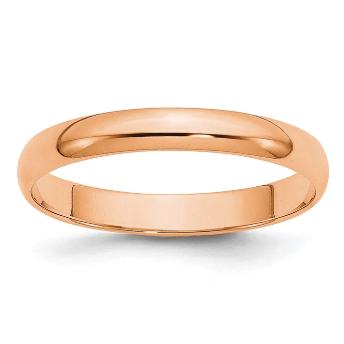 Rings Goldia Solid 14K Yellow Gold Rose Gold 3mm Light Weight Half Round MensWomens Wedding Band Ring Size 4 Rings Goldia Solid 14K Yellow Gold Rose Gold 3mm Light Weight Half Round MensWomens Wedding Band Ring Size 4