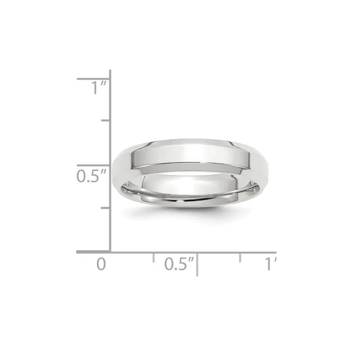 Rings Goldia Solid 18K White Gold 5mm Bevel Edge Comfort Fit MensWomens Wedding Band Ring Size 8 Rings Goldia Solid 18K White Gold 5mm Bevel Edge Comfort Fit MensWomens Wedding Band Ring Size 8