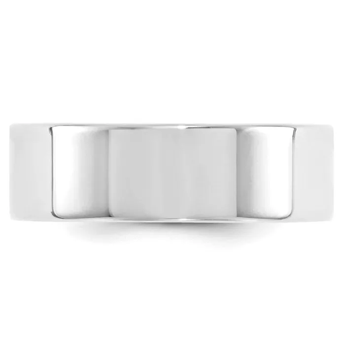 Rings Goldia Solid 18K White Gold 7mm Standard Flat Comfort Fit MensWomens Wedding Band Ring Size 75 Rings Goldia Solid 18K White Gold 7mm Standard Flat Comfort Fit MensWomens Wedding Band Ring Size 75