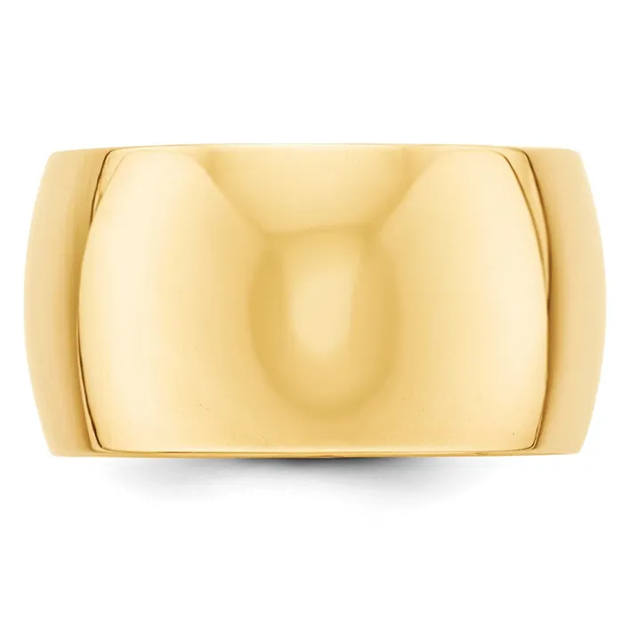 Rings Goldia Solid 18K Yellow Gold 12mm Half Round MensWomens Wedding Band Ring Size 135 Rings Goldia Solid 18K Yellow Gold 12mm Half Round MensWomens Wedding Band Ring Size 135