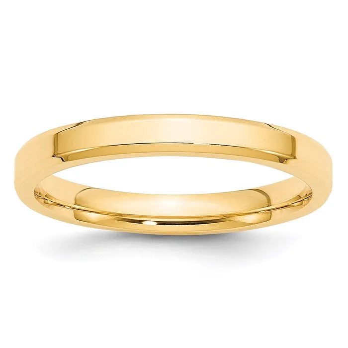 Rings Goldia Solid 18K Yellow Gold 3mm Bevel Edge Comfort Fit MensWomens Wedding Band Ring Size 6 Rings Goldia Solid 18K Yellow Gold 3mm Bevel Edge Comfort Fit MensWomens Wedding Band Ring Size 6