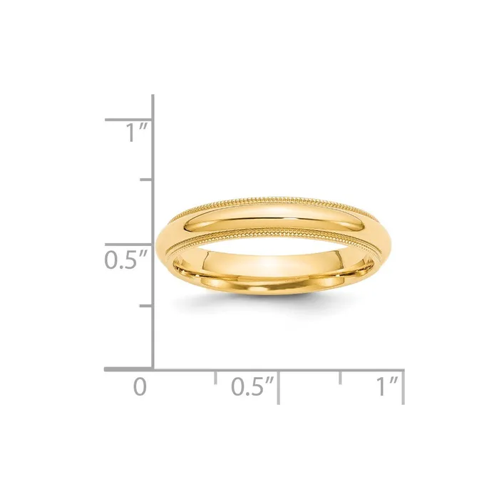 Rings Goldia Solid 18K Yellow Gold 4mm Milgrain Comfort Fit MensWomens Wedding Band Ring Size 14 Rings Goldia Solid 18K Yellow Gold 4mm Milgrain Comfort Fit MensWomens Wedding Band Ring Size 14