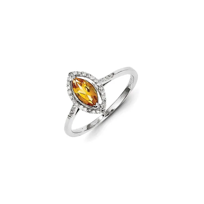 Rings Goldia Sterling Silver Diamond u0026 Citrine Ring