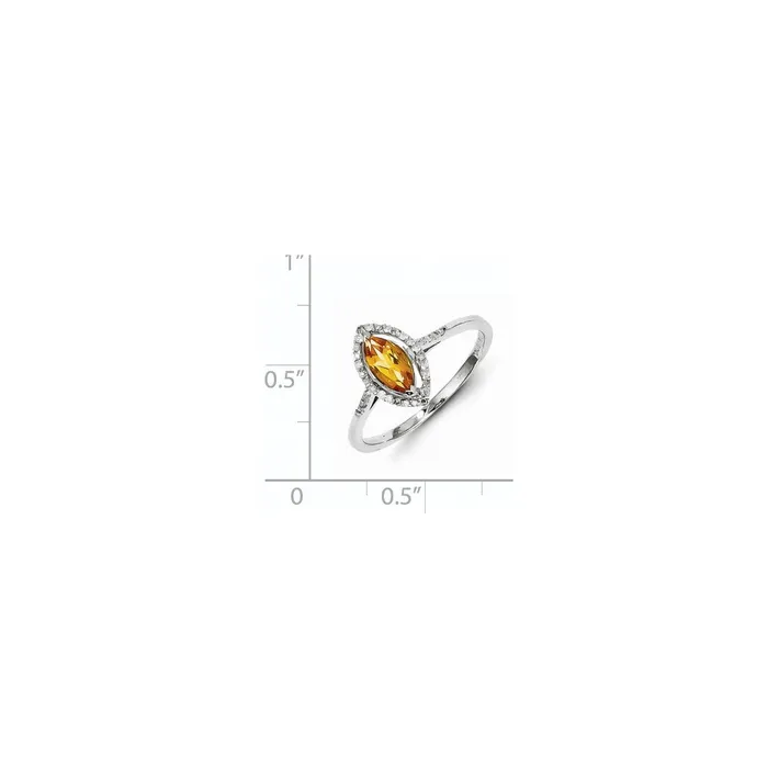 Rings Goldia Sterling Silver Diamond u0026 Citrine Ring