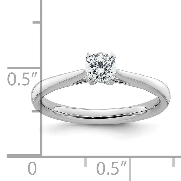 Rings Goldia True Origin 14k White Gold 13 Ct Lab Grown Diamond VSSI G Round Solitaire Engagement Ring