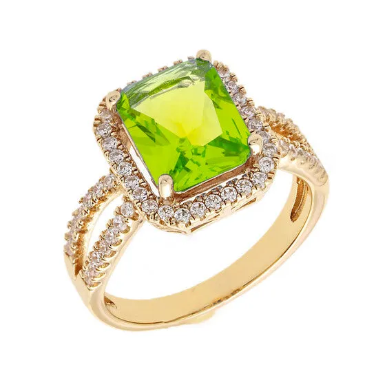 Rings JMS always Original Elegant Confetti Womens 18K Yellow Gold Plated Light Green CZ Simulated Cushion Diamond Halo Statement Cocktail Ring Rings JMS always Original Elegant Confetti Womens 18K Yellow Gold Plated Light Green CZ Simulated Cushion Diamond Halo Statement Cocktail Ring