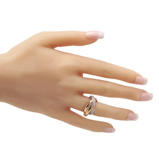 Rings JMS always Original PreOwned Cartier Trinity 18K Yellow Gold White Gold Rose Gold Diamond Ring Rings JMS always Original PreOwned Cartier Trinity 18K Yellow Gold White Gold Rose Gold Diamond Ring