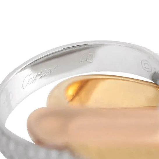 Rings JMS always Original PreOwned Cartier Trinity 18K Yellow Gold White Gold Rose Gold Diamond Ring Rings JMS always Original PreOwned Cartier Trinity 18K Yellow Gold White Gold Rose Gold Diamond Ring