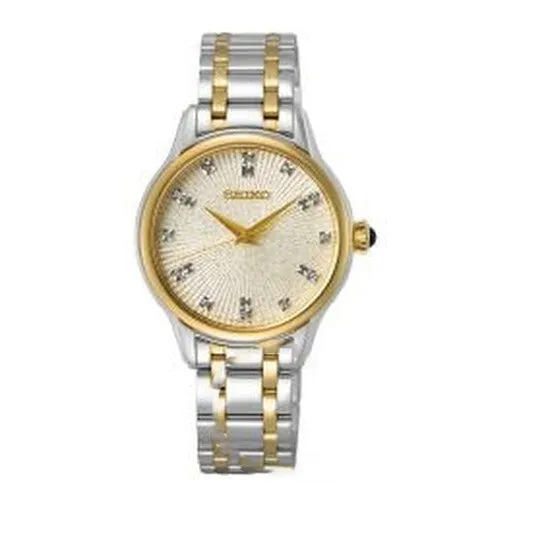 Rings JMS always Original Seiko Discover More Quartz Diamond Silver Dial TwoTone Ladies Watch SRZ550P1 Rings JMS always Original Seiko Discover More Quartz Diamond Silver Dial TwoTone Ladies Watch SRZ550P1