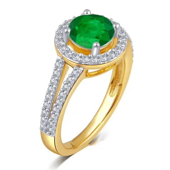 Rings Original DiamondMuse Created Emerald Gemstone Birthstone Sterling Silver Ring for Women JMS always Rings Original DiamondMuse Created Emerald Gemstone Birthstone Sterling Silver Ring for Women JMS always