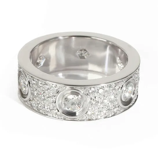 Rings Original PreOwned Cartier Love DiamondPaved Ring in 18K White Gold 126 CTW JMS always Rings Original PreOwned Cartier Love DiamondPaved Ring in 18K White Gold 126 CTW JMS always