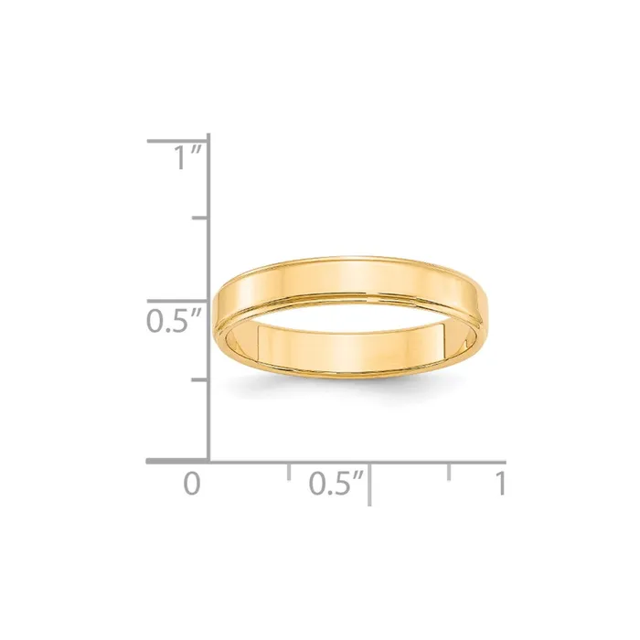Rings Solid 10K Yellow Gold 4mm Flat with Step Edge MensWomens Wedding Band Ring Size 9 Goldia Rings Solid 10K Yellow Gold 4mm Flat with Step Edge MensWomens Wedding Band Ring Size 9 Goldia