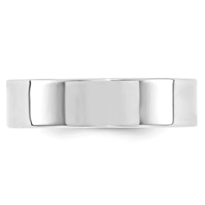 Rings Solid 14K White Gold 6mm Standard Flat Comfort Fit MensWomens Wedding Band Ring Size 6 Goldia Rings Solid 14K White Gold 6mm Standard Flat Comfort Fit MensWomens Wedding Band Ring Size 6 Goldia